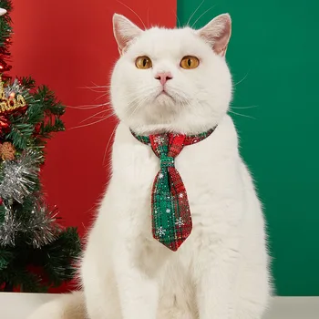 Srčkan Print Pet Kravatni Božič Elementi Nastavljiv Cat Grooming Obleko Gor Formalno Kravato Moda Kuža Lok Kravato Mačka Dodatki