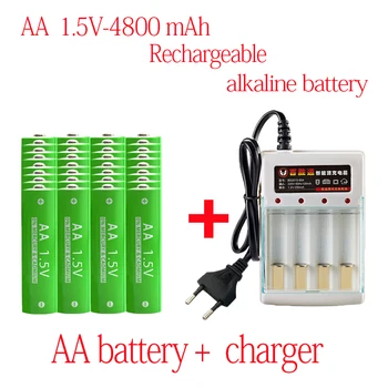 100% polno zmogljivost, AA, 1,5 V 4800mAh polnilna alkalna baterija, ki se uporablja za daljinsko upravljanje, igrače za otroke, avtomobili, ure, itd.