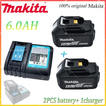 100% Prvotne Makita 6.0 Ah 18V Li-ion Baterija, Polnilec DC18RF BL1840 BL1830 BL1430BL1440 DC18RC Polnjenje Orodje Z USB Vrata