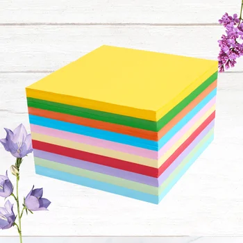 1000pcs Kvadratni Origami Papir 10 Barve na Papir Potaknjenci Barvnim Kvadratom Papir Žerjav Papirja Ročno Rezanje Papirja za DIY Obrti Mešani
