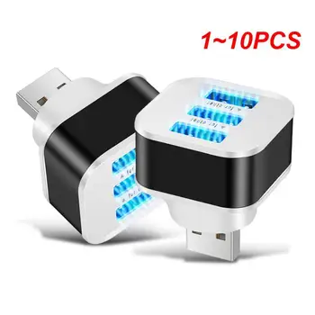 1~10PCS Vrata USB Reže Pesta Adapter USB 3in1 2.0 Več Vmesnik USB Vhod Avto USB Podaljšek Auto Elektronika Dodatki