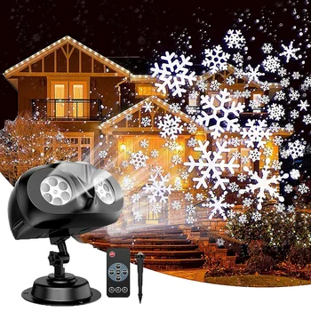 2023 Sova v obliki Sneženja Božič Projektor Luči na Prostem Krajine Snežinke Projekcija Lučka Za Počitnice Stranka Fazi Dekor