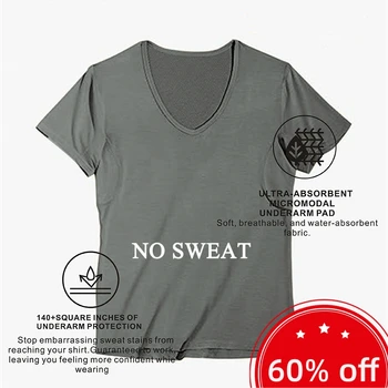 2024 Znoj Dokaz Potkošulja za Moške Proti-Vrat Proti Potenju T-Shirt Vrh Modal Trdna Perilo Slim-Fit, Oblačila Mens Majice