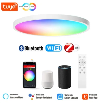 24W 40W Bluetooth/Wifi/Zigbee Pametne zgornje meje Led Luči RGB Tuya APP Nadzor Stropne luči Za Spalnice Doma Dekor Deluje Z Alexa