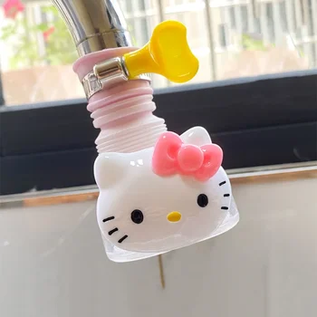 2pcs Sanrio Kawaii Hello Kitty Pipo, Risanka Cinnamoroll Tekočo Vodo Splash Splash Tuš Glavo Pipo Vrtljivi Razširitev Filter