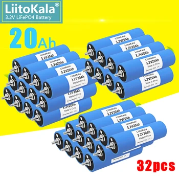 32PCS LiitoKala LiFePo4 3.2 V 20AH 3C baterija litij-bateria za diy 12V lifepo4 e-kolo e skuter kolo stol AGV avto Golf vozički