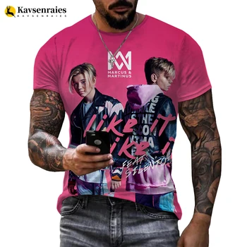 3D Marcus in Martinus Kratek Rokav T Shirt Fantje Dekleta T-shirt Ulične T Srajce Moda Vrhovi Casual Moški WomenChildren Oblačila