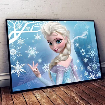 5D Zamrznjene Diamond Slikarstvo Disney Princesa Diamond Vezenje Mozaik Navzkrižno Šiv Komplet za Deklice Spalnica Dekoracijo Doma Darilo