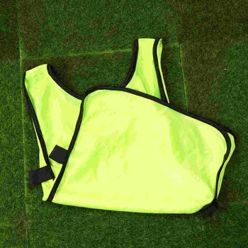 6pcs Fluorescentno Zeleno Nogomet Telovnik Otroci Dihanje Pinnies Gužva Telovnik Nogomet Usposabljanja Waistcoat Oblačila za Otroka