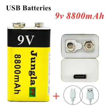 9V 8800mah Li-ionska Akumulatorska Baterija Micro USB je Baterija 9V Multimeter Mikrofon Igrače, Daljinsko upravljanje KTV Mobilno Napajanje