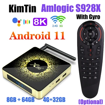 Android 11 X96 X10 Smart TV Box 8K 2.4 G 5G WIFI6 8G 64GB Amlogic S928X Google Play 1000M Ethernet BT5.2 Set Top Box IPTV TV BOX