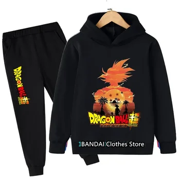 Anime Dragonball Hoodie Set Za Fante Oblačila Otroci Hoodies Anime Obleko Goku Hoodie Dekleta Majica Otroke 3-12y