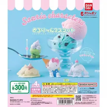 BANDAI Kawaii Gashapon Slika Anime Figur Srčkan Sanrio Hello Kitty Poletje Ice Cream Obliko Vlogo Cinnamoroll Kapsula Igrače Darilo