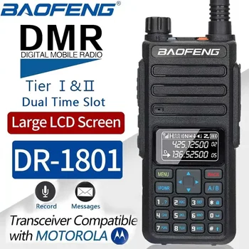 Baofeng DR 1801 Walkie Talkie DMR Radijskih Dual Band Dual Time Slot, Digitalni Radio DMR 1801 Raven I & II Prenosni Dva Načina Radio