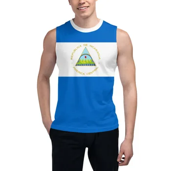 Brez rokavov T-shirt Nikaragvi Zastavo 3D Moške Tshirt Fantje Telovadnice Vrhovi Tank Fitnes Joggers Košarka Usposabljanje Telovnik