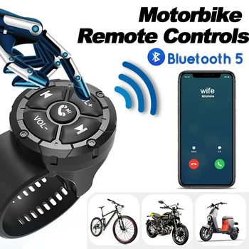 Brezžična Tehnologija Bluetooth 5.3 Daljinsko Gumb Čelada Slušalke Motorno Kolo/Kolo Krmilo Media Controller Obvolanski Upravljalnik