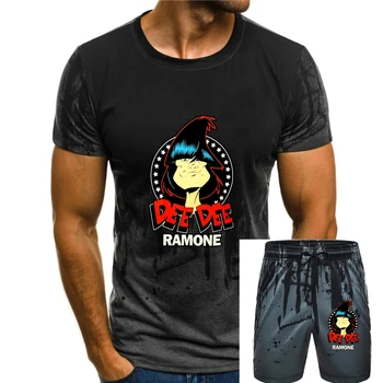 Dee Dee Ramone MenS Headshot Slim Fit T-Shirt Črna Meri Grafični Tees Tee Majica