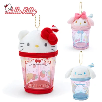 Hello Kitty Vrečko za Shranjevanje Sok Pokal Obliko Obesek Dekoracijo Zadrgo namizje potovanja urad Moda Srčkan Risanka Melodijo Cimet Pes