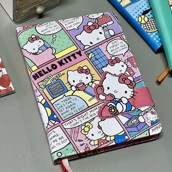 Hello Kitty Zvezek Magnetne Sponke Knjiga Cinnamoroll Pochacco Sanrio Kawaii Risank Anime Študent Okrasite Dnevnik Dekleta Darila