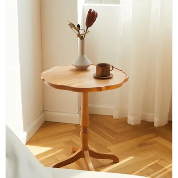 Jasno rob, Japonski češnjevega lesa rob, mala dnevna soba, kavč rob, shranjevanje rack, okrogla mizica