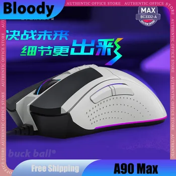Krvavo A90 Max Panda Igralec z Miško 10000CPI Žično Mišk RGB Osvetljen APEX Esports Gaming Miška Urad Miške Za Laptop PC Fant Darila