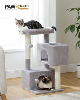 Mačka, Drevesa Stolp za Velike Mačke Mačka Stolp za Notranje Mačke do 10 kg z 2 Velika Stanovanja Mačka Praskanje delovnih Mest in Velika Mačka Ostriž
