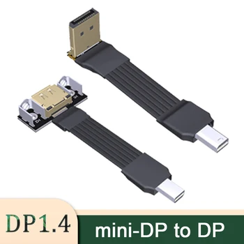Mini DisplayPort (Mini DP) Podaljšek DP1.2/1.4 FPV 90 Stopinj pod Kotom Adapter FPC Display Port Traku Ravno Kabel Ženska-Moški