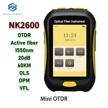 MiNi OTDR NK2600 aktivnih vlaken v živo testiranje Optičnih Vlaken Reflectometer 1550nm 20dB OPM OLI VFL 60km Optični Kabel Ethernet Tester