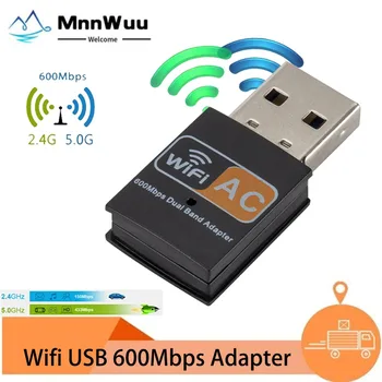MnnWuu 600 Mb / s dual-band 2,4 GHz&5GHz USB2.0 Wi-fi kartice prost gonilnik Wifi Dongle 802.11 n/g/a/ac RTL8811CU Win7/8/10