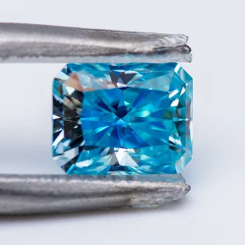 Moissanite Kamen z GRA Potrdilo Akvamarin Barve Sevalno Cut Lab Zrasla Diamant za Žensko Napredno Nakit Materiali za Izdelavo