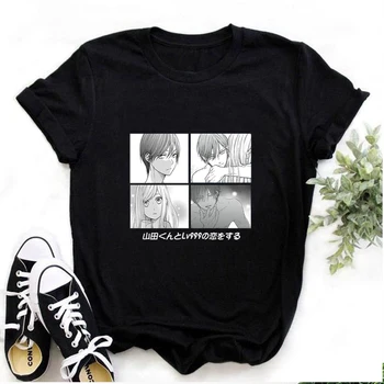 Moja ljubezenska Zgodba z Yamada-kun na Lv999 Tshirt Harajuku Anime Grafični Yamada Tiskanje T Shirt Kratek Rokav Priložnostne Ženske T-shirt