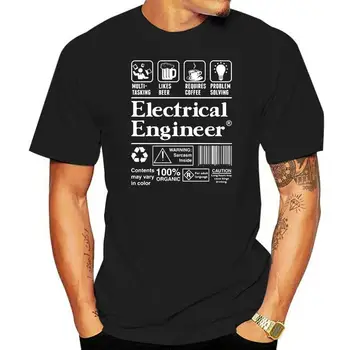Moška T-shirt Risanka Zabavno 2020 Električni Inženir Trendy Kreativni Grafični T-shirt Vrh