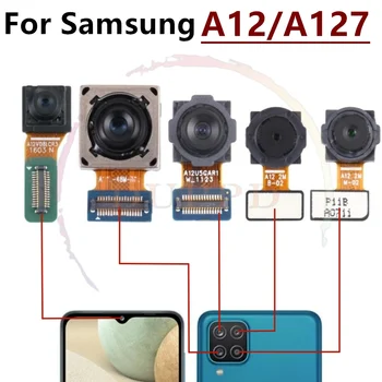 Nazaj Glavna Kamera Zadaj, Spredaj Modula Kamere Flex Kabel Za Samsung Galaxy A12 A125 A12 Nacho A127 Zamenjajte Izvirni Del