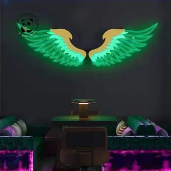 Neon Angel Krila LED Stenska Svetilka, Igralna Soba, Bar KTV Klub Stenski Dekor Lučka Luksuzne Vile Zaprtih Ozadju Podstrešju Oltarja luç