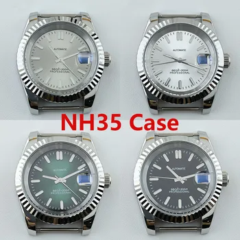 NH35 Primeru iz Nerjavečega Jekla Moških Avtomatsko Mehansko uro Safirno Steklo Nepremočljiva Watch Primerna za NH35/NH36 Gibanja