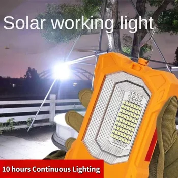Nova Polnilna Sončne Poplav Svetlobe Zunanji Prenosni LED Reflektor Reflektor za ponovno Polnjenje Projektor Žaromet Gradnje Lučka