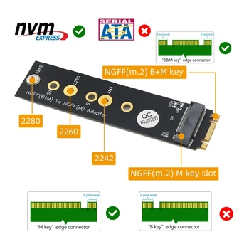 Nova Različica M. 2 (NGFF) Tipka B+M, da Tipko M Adapter Podpira Različne SSD Vrste Razširite Vaš Računalnik Shranjevanje Dropship
