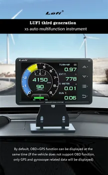 Novo Lufi XS armaturne Plošče OBD+GPS Multifunkcijski LCD armaturne Plošče Turbo Boost Olja, Tlak, Temperatura Vode Meter