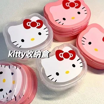 Novo sanrio Hello kitty ustvarjalne preprosto srčkan risanka škatla za shranjevanje darilo lepe kawaii anime znakov, pregledno polje debelo