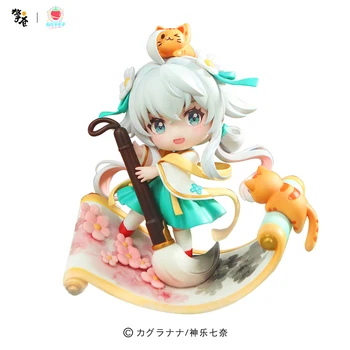 Original Qing Cang Vtuber Kagura Nana Q-Različica 10 cm Anime Akcijskih Figur Model Collection Igrače za Fante Darilo