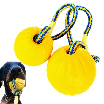 Pes Žogo Igrača z Vrvjo Neuničljiv Interaktivna Igrača za Psa Pet Usposabljanje Igrače, Žvečiti Zob Čisto Trdno Jedro EVA Elastično Žogo Za Psa