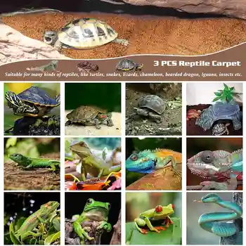 Plazilcev Preprogo Naravnih Kokosovih Vlaken Pet Mat Tortoise Preprogo Mat Coco Vlaken Podlage Linijskih Pet Terarija Linijskih 3 Kos