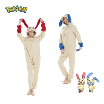 Pokemon Onesies Plusle In Minun Cosplay Kostum Ženske Pižame Nekaj Pijamas Za Halloween Party Unisex Homewear Darilo Za Rojstni Dan