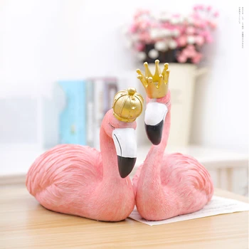 Preprost flamingo dekorativne okraske kraljica kralj flamingo smolo obrti doma dekoracijo dnevne sobe, spalnice štirih velikostih-60144