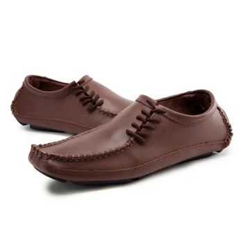 Priložnostne Usnjeni Čevlji Moški Ročno izdelani čevlji Usnjeni Moški Velikosti 47 Yuppie Britanski Stil za Moške Usnje Loafers Moških, Dobra Kvaliteta