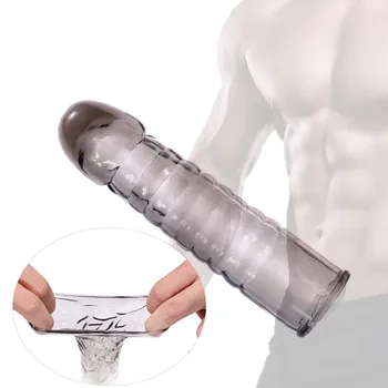 Silikonski Penis Extender Rokavi Za Enkratno Uporabo Kondomov Penis Širitve Petelin Rokav Zamudo Izliv Glavice Penisa Kritje Spolnih Igrač Za Moške