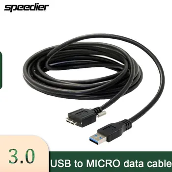 Siva Točka Kamera, USB 3.0 Na MIKRO USB 3.0 z Vijakom Ključavnico Ploščo, Trdi Disk Podatkovni Kabel 5m Trak Čip s Podporo 5Gbps
