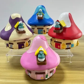 Smurfette Smrk Anime Številke Modra Sestra Lutka Risanka Gob Model Igrače Hiša Presence Banka Zbirka Okraski Otroke Darila