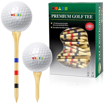 Strokovno Bambusa Golf Tees 150pcs/box 5x Močna Kot Leseni Tee Rdeče Belo Praksi igra žogo tee za Likalniki Vozniki Hibridi