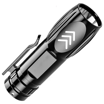 Svetilka LED Zunanji LED Gospodinjski Bakle Mini USB Polnjenje Baterije za Prenosne Taktično Svetilke Bakle Vroče